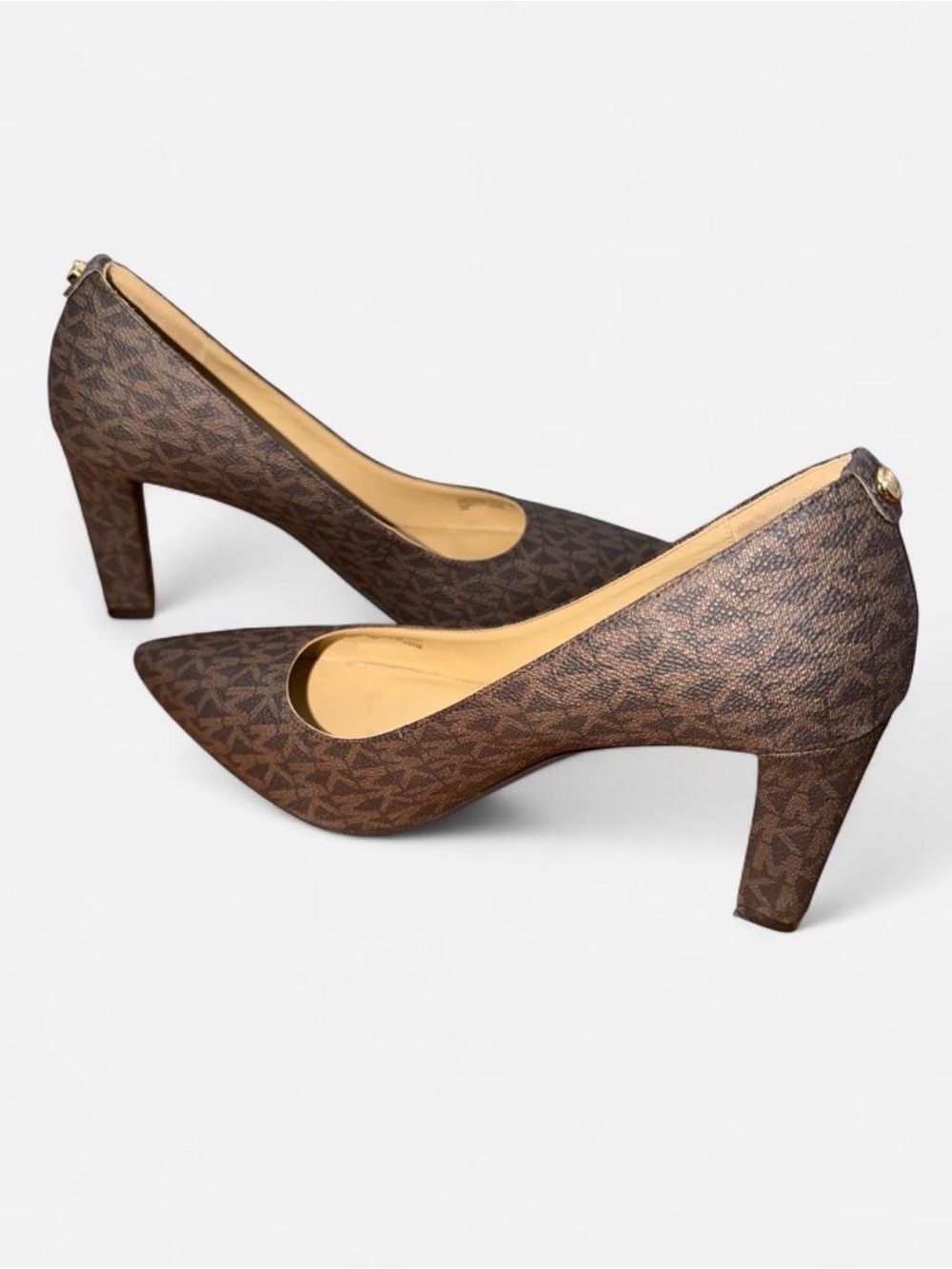 Michael Kors Genuine Calfskin Leather Pointed-Toe Heel Pumps